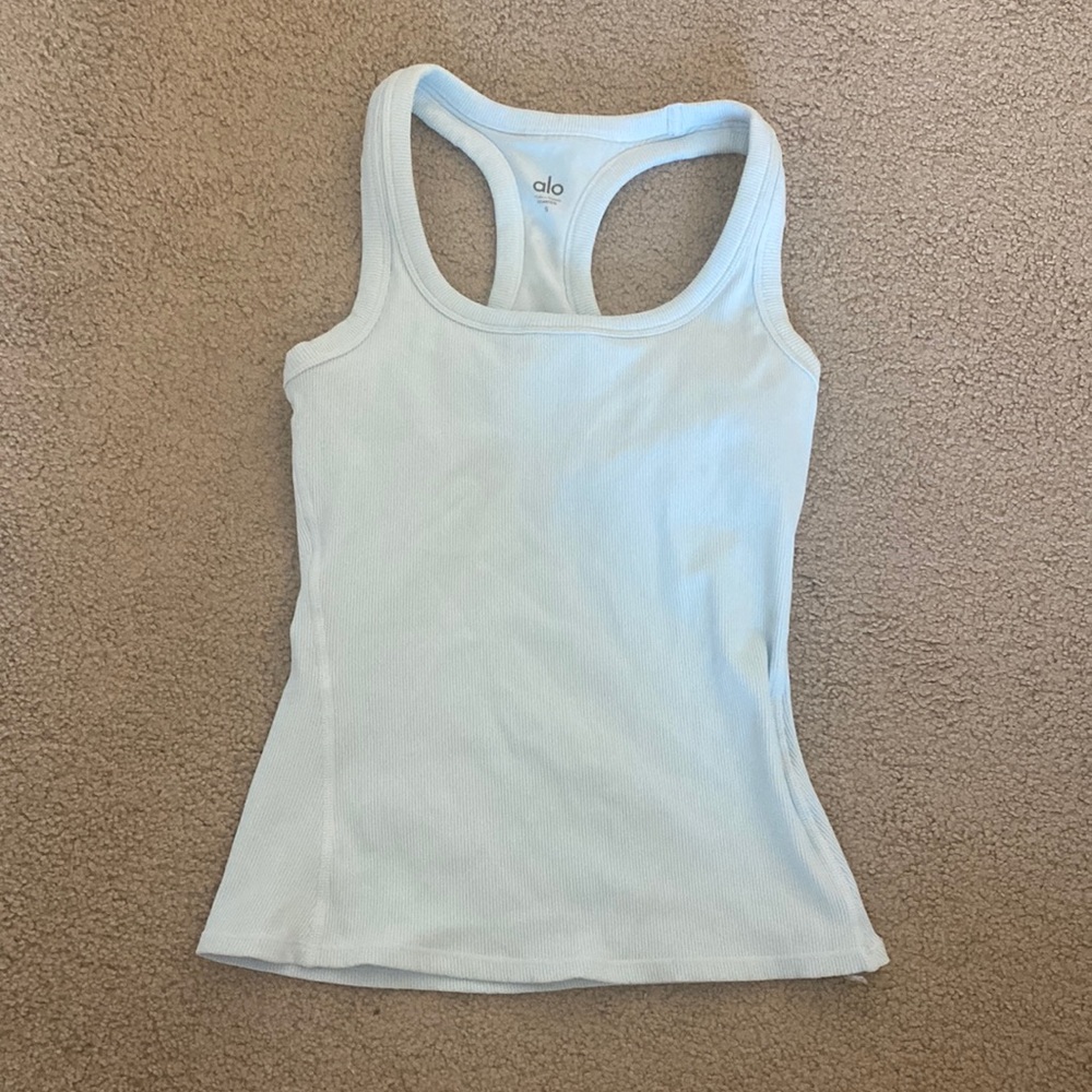 light blue alo tank top